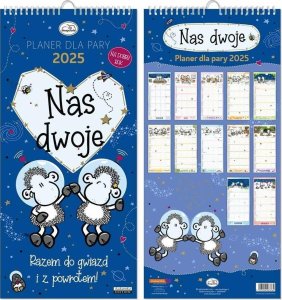 Kalendarz 2025 ścienny planer Sheepworld dla pary 1