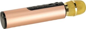 Mikrofon bezprzewodowy do karaoke Bluetooth złoty 3