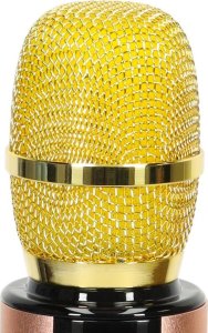 Mikrofon bezprzewodowy do karaoke Bluetooth złoty 5