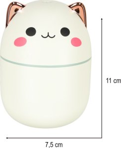 Nawilżacz powietrza dyfuzor do olejków kotek biały RGB 11