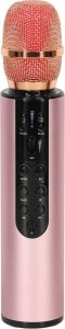 Mikrofon bezprzewodowy do karaoke Bluetooth różowy 2