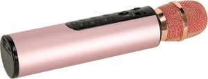 Mikrofon bezprzewodowy do karaoke Bluetooth różowy 3