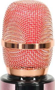 Mikrofon bezprzewodowy do karaoke Bluetooth różowy 5