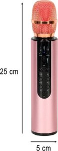 Mikrofon bezprzewodowy do karaoke Bluetooth różowy 8