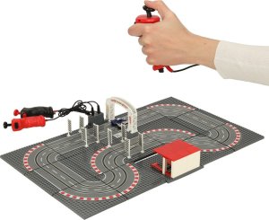 Coil Tor samochodowy wyścigowy policyjny elektryczny + 2 auta klocki konstrukcyjne GD-02 11