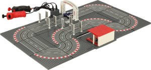 Coil Tor samochodowy wyścigowy policyjny elektryczny + 2 auta klocki konstrukcyjne GD-02 2