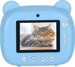 Aparat fotograficzny natychmiastowy drukarka termiczna + wkłady karta 32GB niebieski miś 4