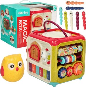 Kostka edukacyjna interaktywna pianinko robaczki 6w1 Bibi-inn 1