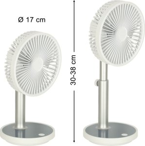Wentylator wiatrak biurkowy bezprzewodowy 30cm biały 7