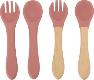 Naczynia silikonowe dla dzieci krab zestaw 19 el ciemny różowy 11