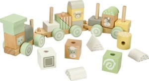 Pociąg kolejka drewniana LULILO pastelowy 3