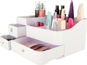 Organizer na kosmetyki szkatułka pojemnik kuferek na biżuterię z szufladami 5