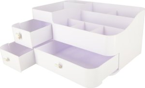 Organizer na kosmetyki szkatułka pojemnik kuferek na biżuterię z szufladami 6