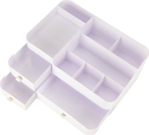 Organizer na kosmetyki szkatułka pojemnik kuferek na biżuterię z szufladami 7