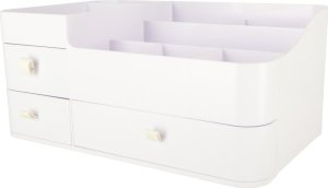 Organizer na kosmetyki szkatułka pojemnik kuferek na biżuterię z szufladami 9