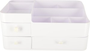 Organizer na kosmetyki szkatułka pojemnik kuferek na biżuterię z szufladami 10