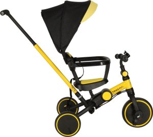 Rowerek trójkołowy TRIKE FIX V4 żółto-czarny z daszkiem 2