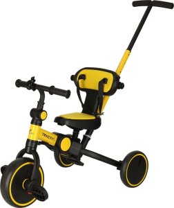 Rowerek trójkołowy TRIKE FIX V4 żółto-czarny z daszkiem 5