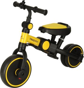 Rowerek trójkołowy TRIKE FIX V4 żółto-czarny z daszkiem 8