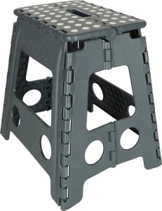 Stołek taboret składany antypoślizgowy 39cm ciemny szary 2