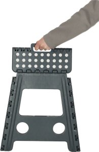 Stołek taboret składany antypoślizgowy 39cm ciemny szary 6