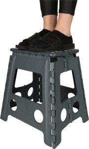 Stołek taboret składany antypoślizgowy 39cm ciemny szary 7