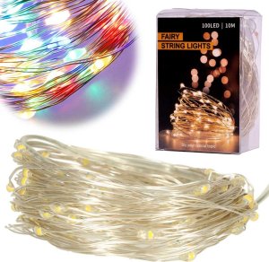 Lampki LED druciki dekoracyjne świąteczne choinkowe 10m 100LED multikolor 1