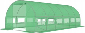 Tunel foliowy ZIELONY z oknami- 18m2 = 600300200 1