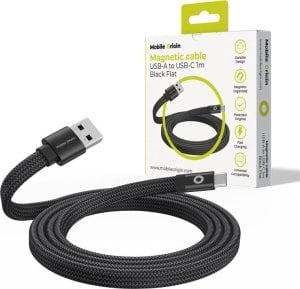 Kabel USB Mobile Origin USB-A - USB-C 1 m Czarny (MCF-USBA-1M-BLK) 1