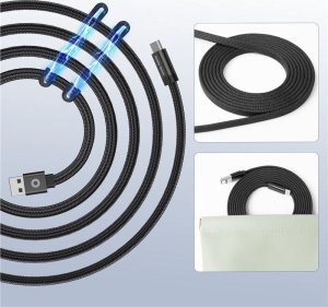 Kabel USB Mobile Origin USB-A - USB-C 1 m Czarny (MC2-USBA-1M-BLK) 6