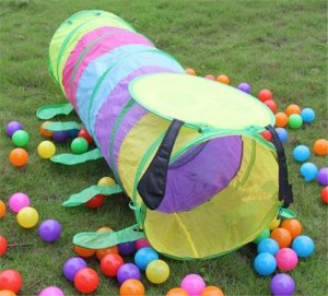 TUNEL NAMIOT GĄSIENICA SKŁADANY TOR PRZESZKÓD +BAG 3