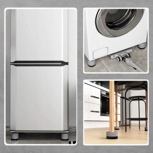 PODKŁADKI ANTYWIBRACYJNE GUMOWE POD PRALKĘ ZMYWARKĘ SUSZARKĘ LODÓWKĘ 4 SZT 2