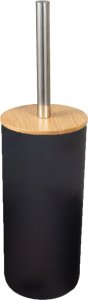 SZCZOTKA DO WC ŁAZIENKI METAL BAMBUS LOFT CZARNA TOALETOWA WOLNOSTOJĄCA 3