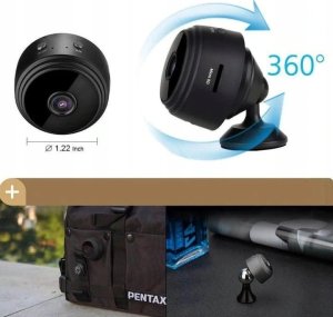 1TECH KAMERA mini szpiegowska bezprzewodowa USB K01 (czarna) + KARTA 32GB 12