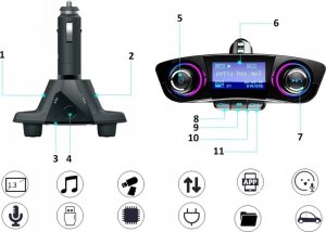 MARK1 Transmiter Samochodowy wielofunkcyjny T01 7