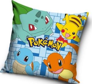 Poszewka Velvet 40x40 Pokemon z Pikachu Bulbozaur 1