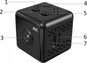 MARK1 KAMERA SZPIEGOWSKA MINI UKRYTA DETEKCJA WIFI 4K PANORAMICZNA SYS-R K0 14