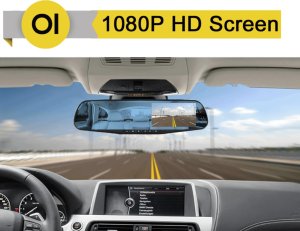 MARK1 Wideorejestrator kamera REJESTRATOR JAZDY 1080P w lusterku W01 z kame 13