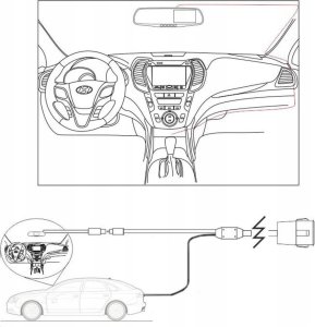 MARK1 Wideorejestrator kamera REJESTRATOR JAZDY 1080P w lusterku W01 z kame 14