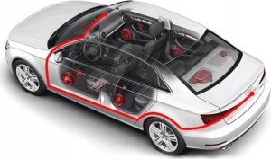 1TECH Wideorejestrator kamera REJESTRATOR JAZDY 1080P w lusterku W01 z kamerą cofania 0.2kg 12