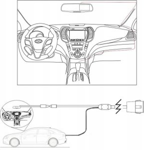 1TECH Wideorejestrator kamera REJESTRATOR JAZDY 1080P w lusterku W01 z kamerą cofania 0.2kg 14
