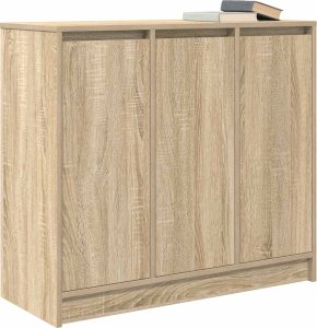 Komoda Sonoma Oak 85x34x76 cm Drewno klejone 4