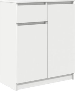 Komoda z szufladą Biała 71x35x84 cm Drewno klejone 2