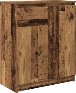 Komoda z szufladą Stare drewno 71x35x84 cm Drewno klejone 2