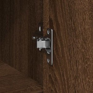 Komoda z szufladą Brązowy dąb 101x35x76 cm Drewno klejone 11