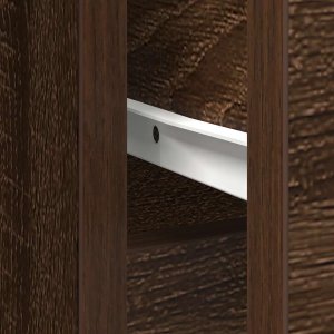 Komoda z szufladą Brązowy dąb 101x35x76 cm Drewno klejone 12