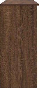 Komoda z szufladą Brązowy dąb 101x35x76 cm Drewno klejone 7