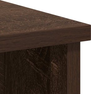 Komoda z szufladą Brązowy dąb 101x35x76 cm Drewno klejone 10