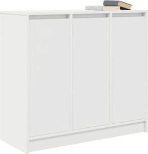 Komoda Biała 85x34x76 cm Drewno klejone 4