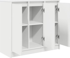 Komoda Biała 85x34x76 cm Drewno klejone 5